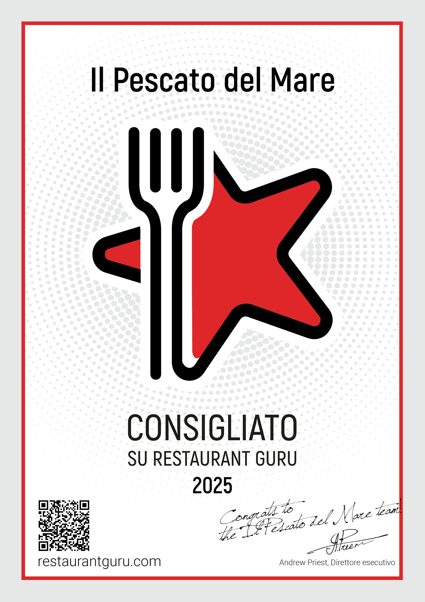 Restaurant Guru certificato